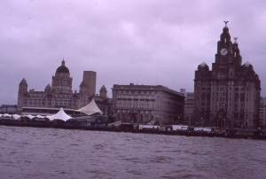 Liverpool from the ferry across the Mersey.